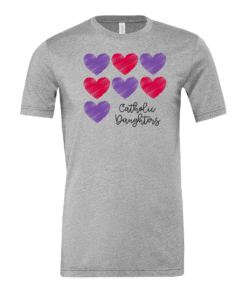 Bella Canvas Heather Color Tees - 7 hearts