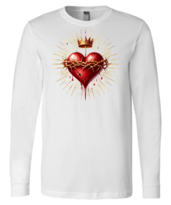 Bella Canvas Long Sleeve Solid Color Tees -  Heart Of Christ
