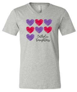 Bella Canvas Heather Color V-Neck Tees - 7 Hearts